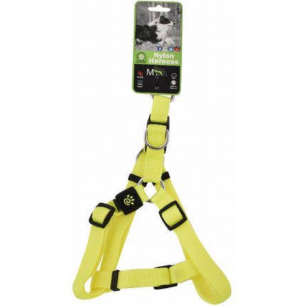 حزام كلب من النايلون الأصفر متوسط ​​الحجم من Doco بطول من 53 إلى 77 سم في قطعتين