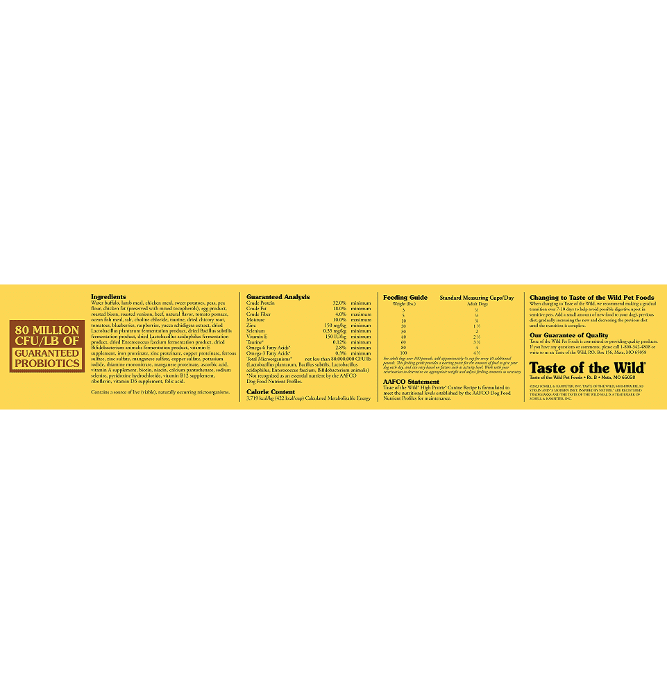 Taste of the Wild High Prairie With Bison And Roasted Venison 12.2 kg