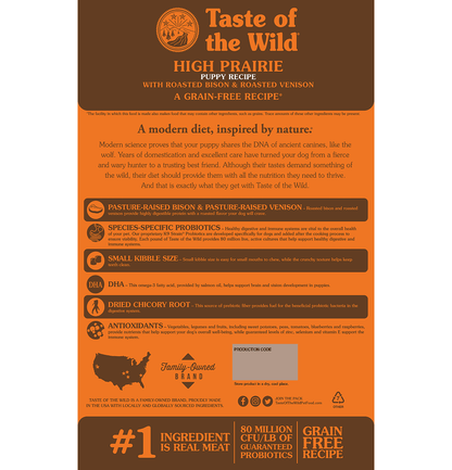 Taste of the Wild High Prairie with Bison And Roasted Venison for Puppies 5.6 kg