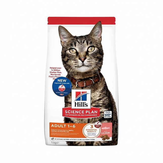 Hill's Cat Hill's Science Plan Adult 1-6 with Salmon Dry Cat Food 1.5 kg
