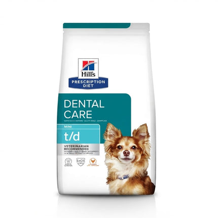 Hill's Dog Hills Prescription Diet T/D Veterinary Dry Food with Chicken for Dental Care for Adult Dogs 3 kg