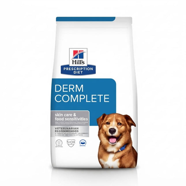 hills Dog Hill's Prescription Diet Derm Complete Dry Dog Food Skin Care AndFood Sensitivities 1.5kg