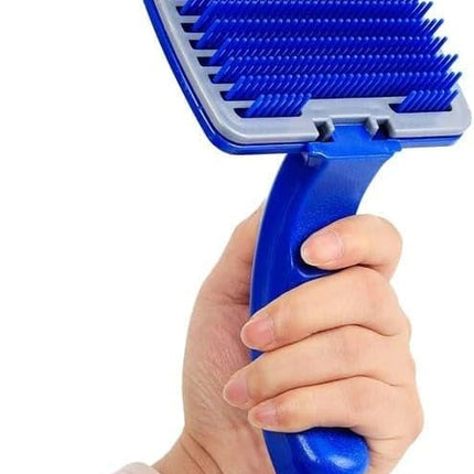 Himalaya Dog and cat Blue Pet Self Cleaning Comb  Size M