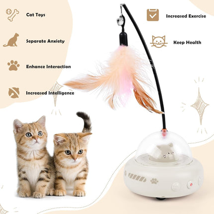 HMA cat Crazy Cat Toy Electric Interactive with Feather