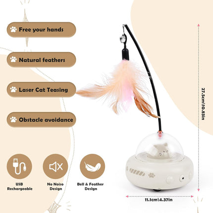 HMA cat Crazy Cat Toy Electric Interactive with Feather