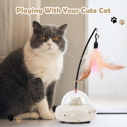 HMA cat Crazy Cat Toy Electric Interactive with Feather