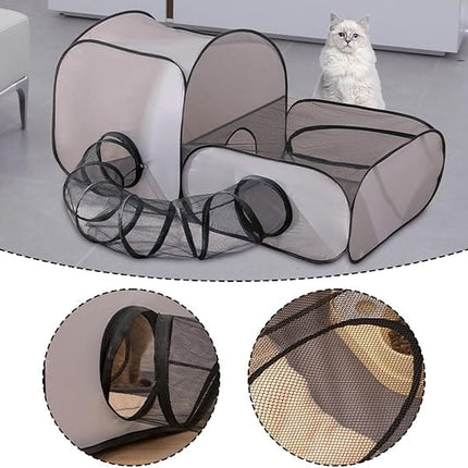 HMA Cat Foldable Small Animal Activity Tunnel And Play Hut Size A