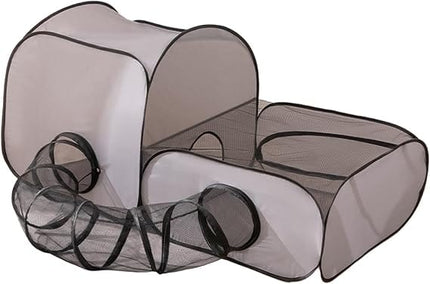 HMA Cat Foldable Small Animal Activity Tunnel And Play Hut Size A