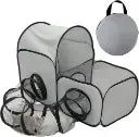 HMA Cat Foldable Small Animal Activity Tunnel And Play Hut Size A
