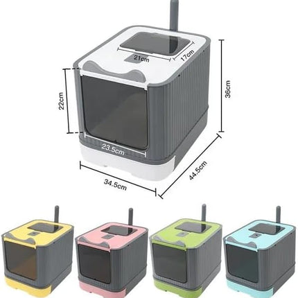 HMA Cat Litter Box Double Door and Shape for Cat