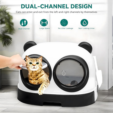 HMA Cat Litter Box large Double Door and Shape for Cat