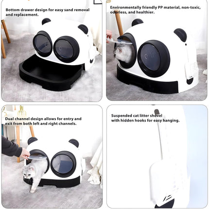 HMA Cat Litter Box large Double Door and Shape for Cat