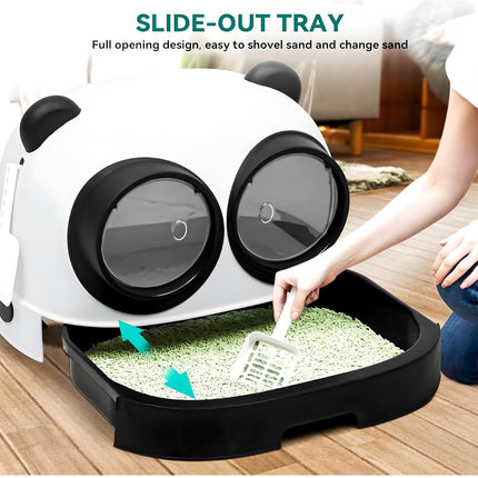 HMA Cat Litter Box large Double Door and Shape for Cat