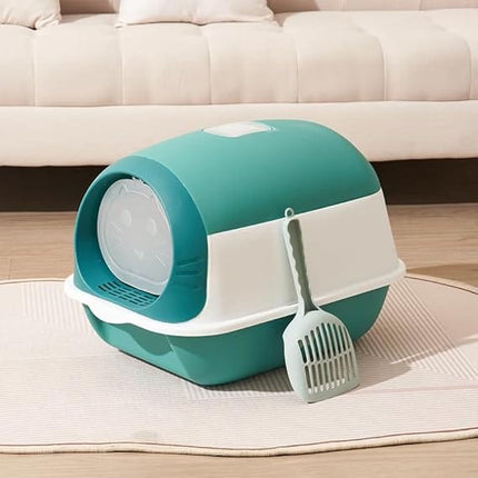 HMA Cat Luckxuan Closed Cat Litter Box Green 45 × 35 cm