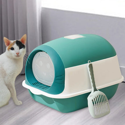 HMA Cat Luckxuan Closed Cat Litter Box Green 45 × 35 cm