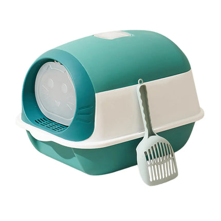 HMA Cat Luckxuan Closed Cat Litter Box Green 45 × 35 cm
