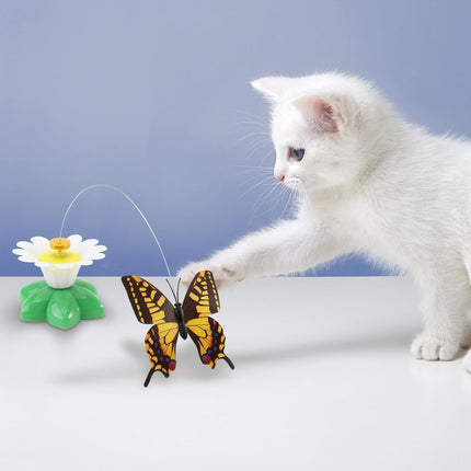 HMA cat Pet Toy ButterFly for cat with battery