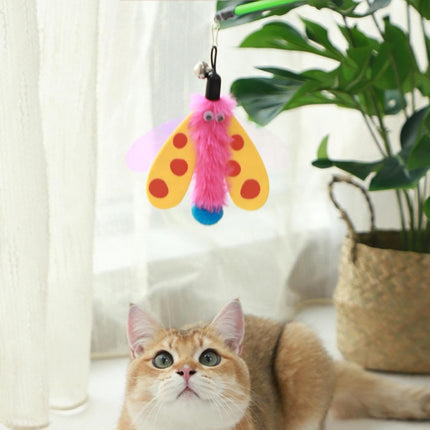 HMA cat pet toy for Cat stick with sound and Dragonfly