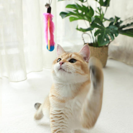 HMA cat pet toy for Cat stick with sound and Dragonfly