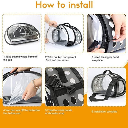 HMA Cat RIANZ Pet Carrier for Small Cat and Dog