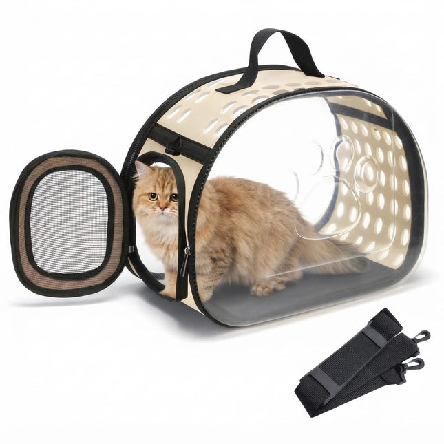 HMA Cat RIANZ Pet Carrier for Small Cat and Dog Beige
