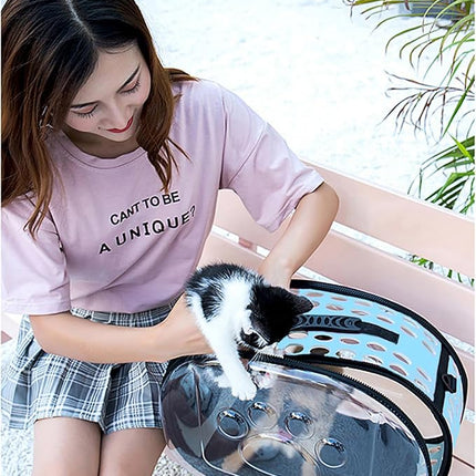 HMA Cat RIANZ Pet Carrier for Small Cat and Dog Blue