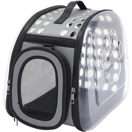 HMA Cat RIANZ Pet Carrier for Small Cat and Dog Grey