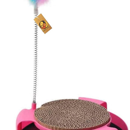 HMA Cat Scratch Pad with Cat Teaser Toy