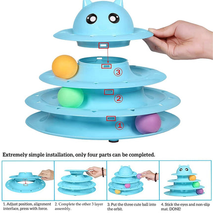 HMA Cat Upsky Circular Turntable Cat Toy 1Pcs