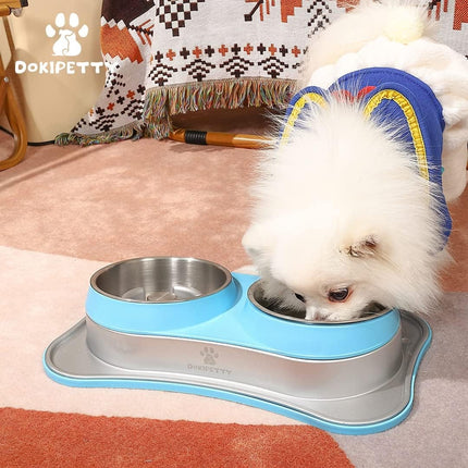 HMA Dog and cat 2 bowl water and food For Cat And Dog