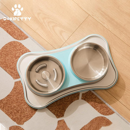 HMA Dog and cat 2 bowl water and food For Cat And Dog