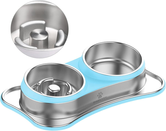 HMA Dog and cat 2 bowl water and food For Cat And Dog