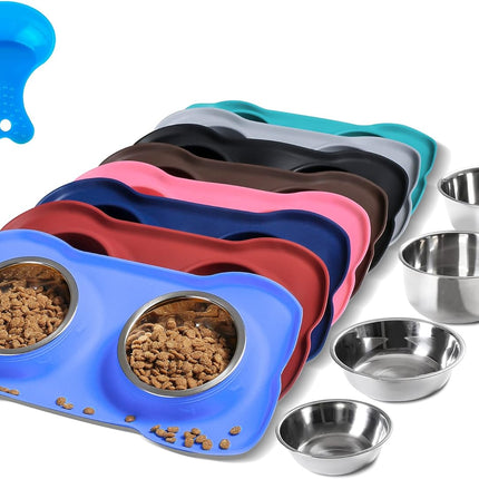HMA Dog and cat 2 bowl water and food For Cat And small Dog