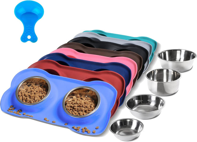 HMA Dog and cat 2 bowl water and food For Cat And small Dog
