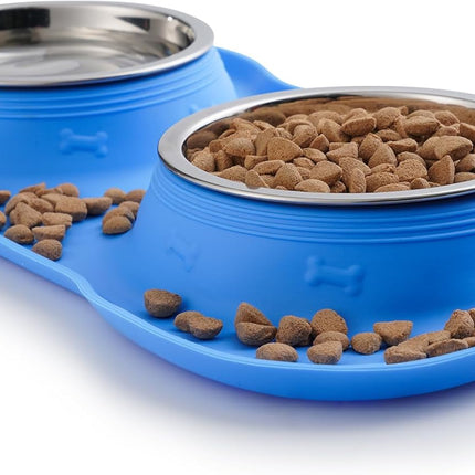 HMA Dog and cat 2 bowl water and food For Cat And small Dog