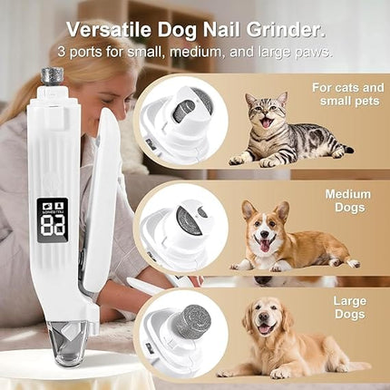 HMA Dog and cat All-in-One Electric Dog Nail Trimmer And Grinder with LED Light  Precision Grooming for Cats and Dogs