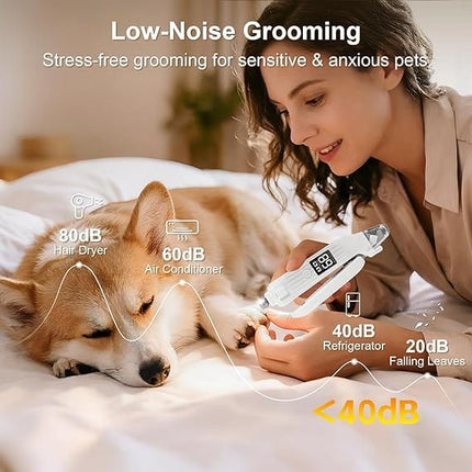 HMA Dog and cat All-in-One Electric Dog Nail Trimmer And Grinder with LED Light  Precision Grooming for Cats and Dogs