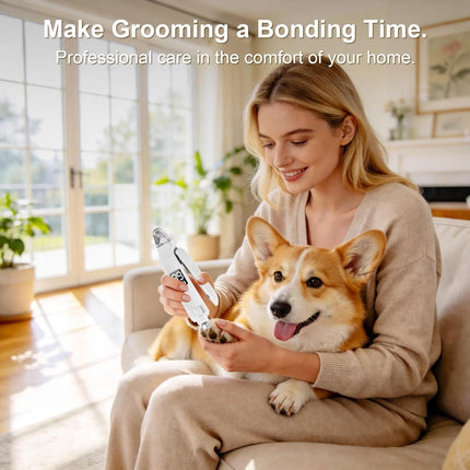 HMA Dog and cat All-in-One Electric Dog Nail Trimmer And Grinder with LED Light  Precision Grooming for Cats and Dogs