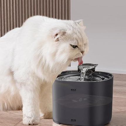 HMA Dog and cat Automatic Cat Water Fountain Electric Pet Drinking Dispenser Black