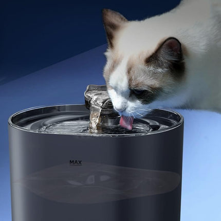HMA Dog and cat Automatic Cat Water Fountain Electric Pet Drinking Dispenser Black