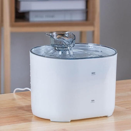HMA Dog and cat Automatic Cat Water Fountain Electric Pet Drinking Dispenser White