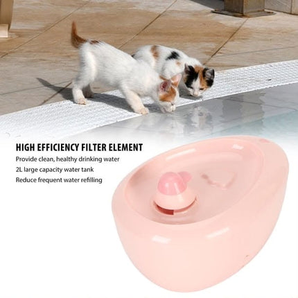 HMA Dog and cat Automatic Pet Water Fountain Cat Drinking Water Dispenser And Feeder 2 L  Pink