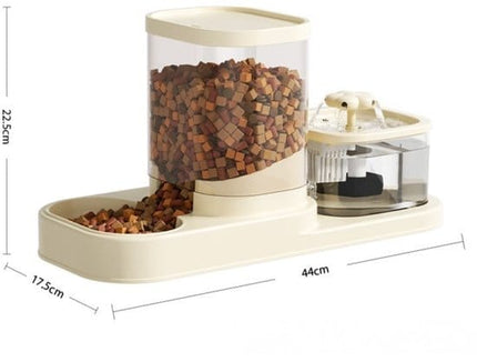 HMA Dog and cat Automatic Pet Water Fountain & Feeder Bowl Silent Pump And USB Powered