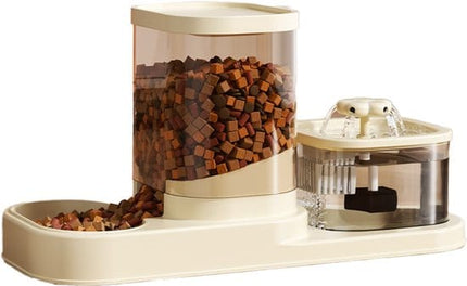 HMA Dog and cat Automatic Pet Water Fountain & Feeder Bowl Silent Pump And USB Powered