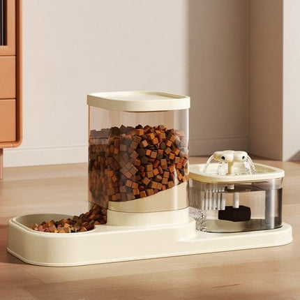 HMA Dog and cat Automatic Pet Water Fountain & Feeder Bowl Silent Pump And USB Powered