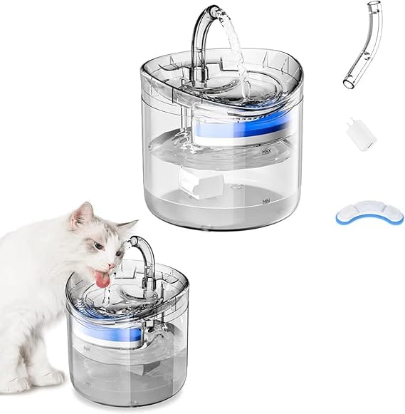 HMA Dog and cat Automatic Pet Water Fountain Ultra Quiet Cat Drinking Dispenser 1.8 L