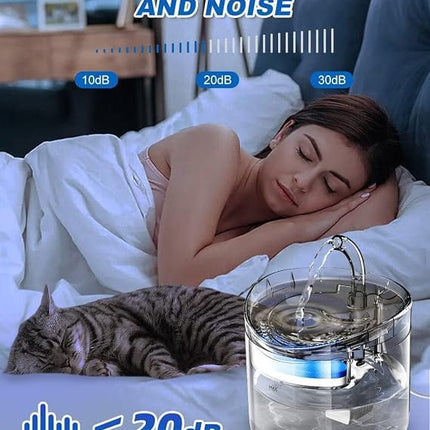 HMA Dog and cat Automatic Pet Water Fountain Ultra Quiet Cat Drinking Dispenser 1.8 L