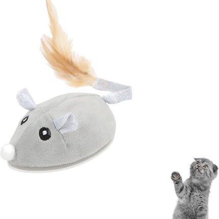 HMA Dog and cat Cat Toy Automatic Moving Mouse with Furry Tail