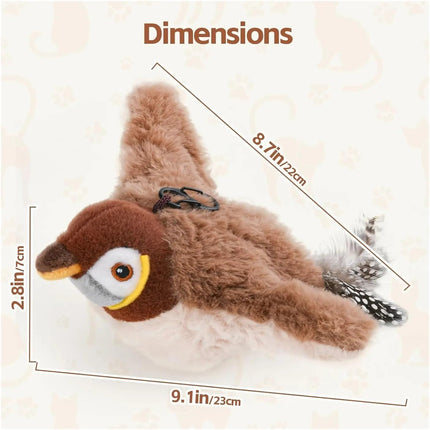 HMA Dog and cat Cat Toy Moving Bird Interactive Toy for Cat and Bird