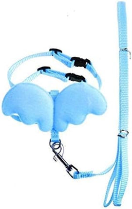 HMA Dog and cat Coolcat Angel Wing Design Pet Harness and Leash Set Blue